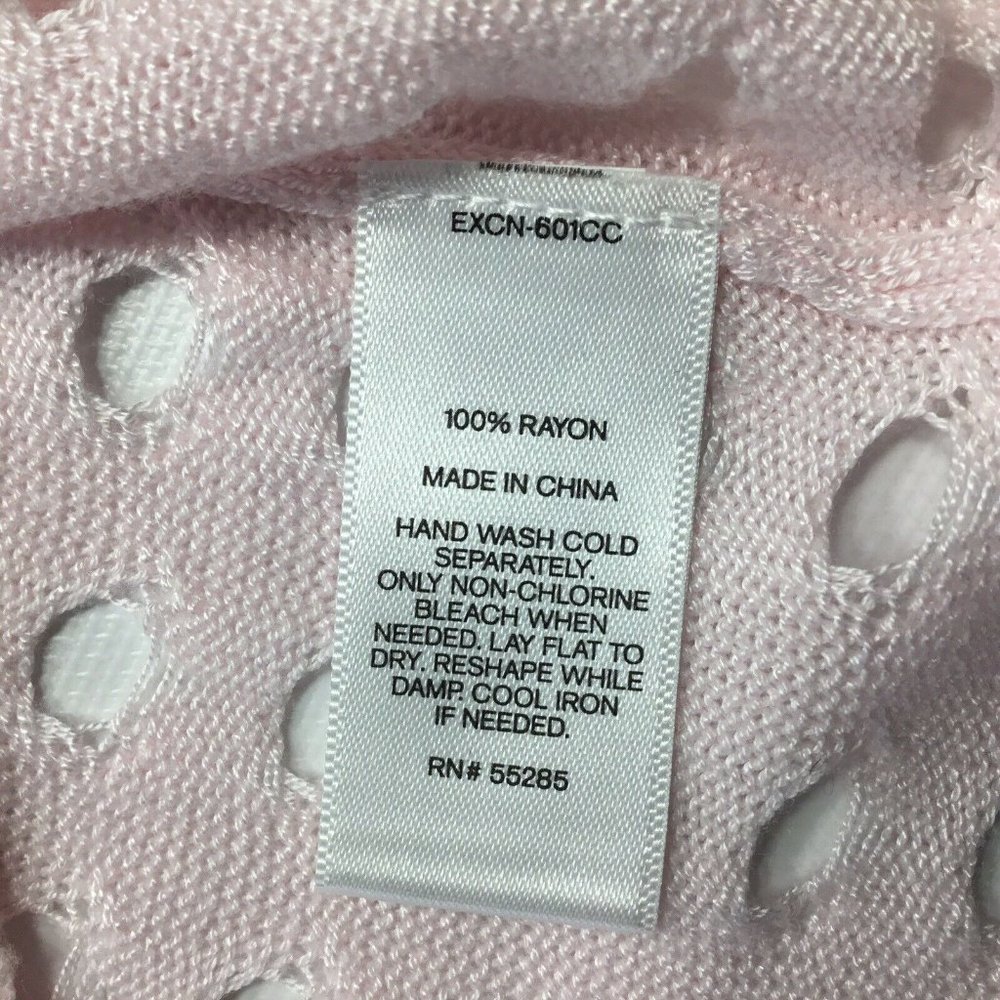 Express~Pale Pink~Open Knit~3/4 Sleeve~Lightweight - Picture 8 of 8